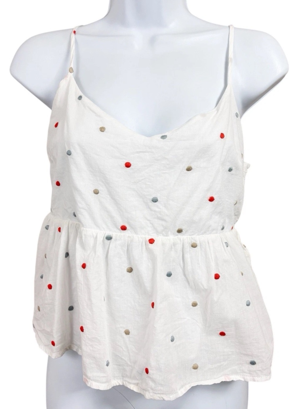 Lush Multi Dotted Peplum Tank